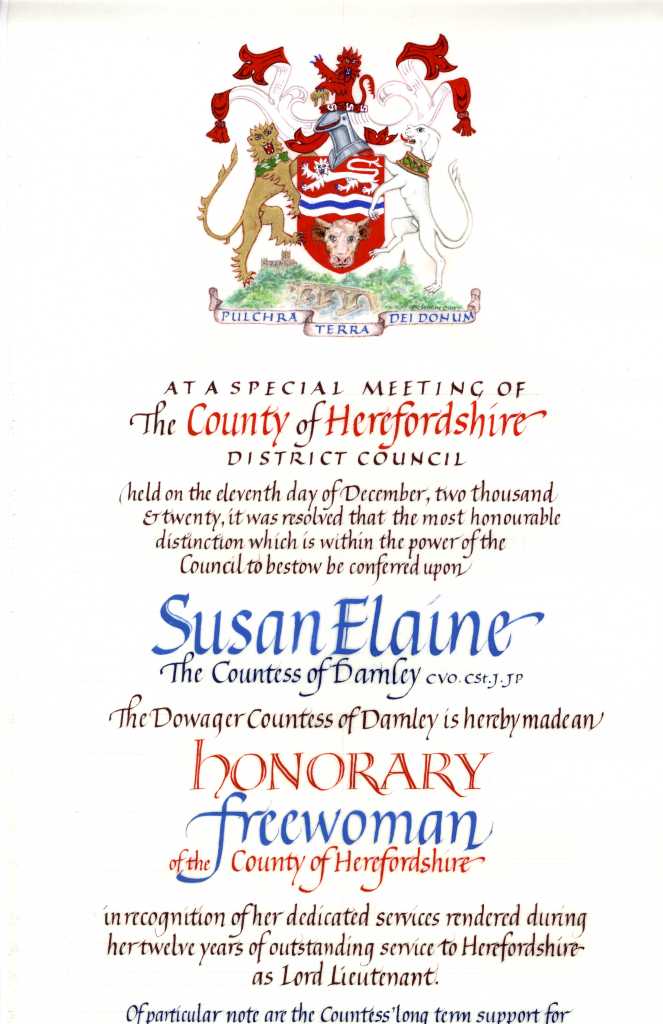 Freedom scroll on vellum